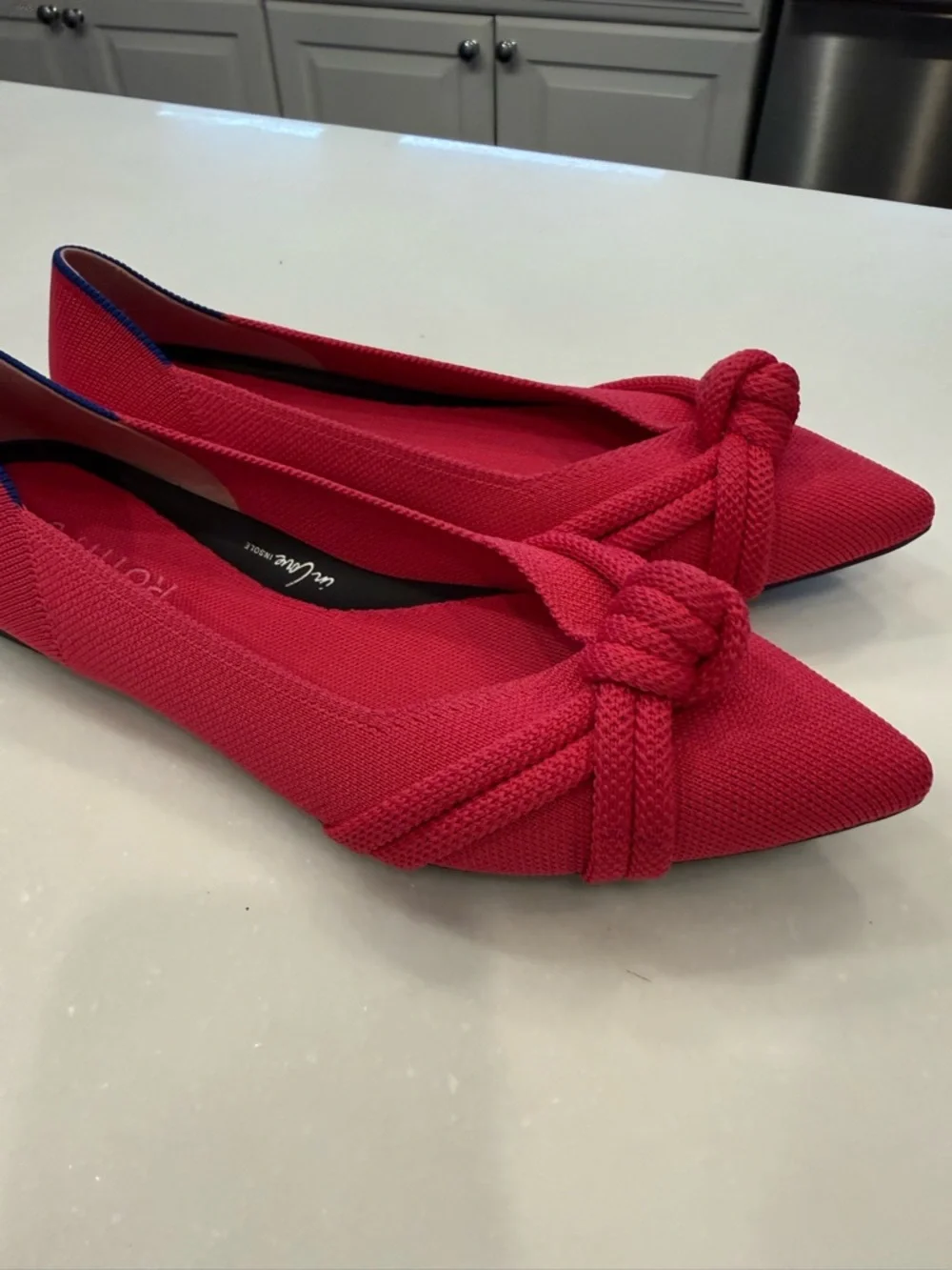 Rothy's Women’s Flats The Knot Point II Starfish Pink “In Love Sole” Sz 9 NEW - Picture 5 of 12